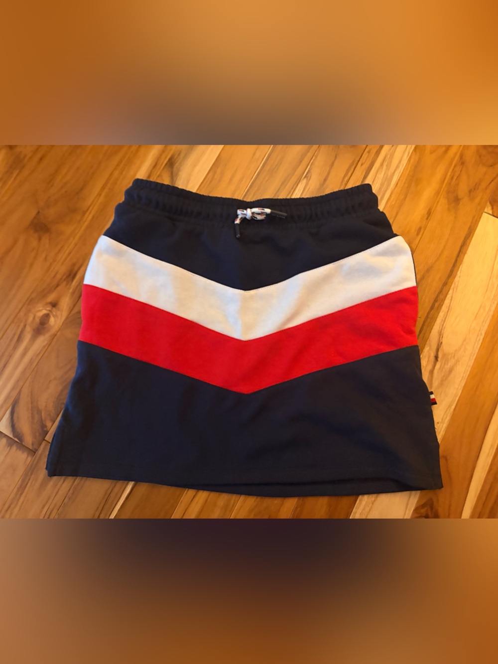 Tommy Hilfiger Navy Elastic Waist Mini Skirt